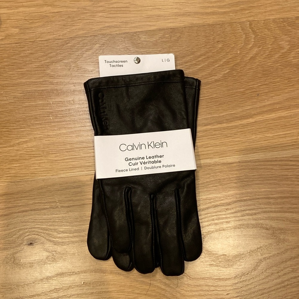 Calvin Klein leather gloves